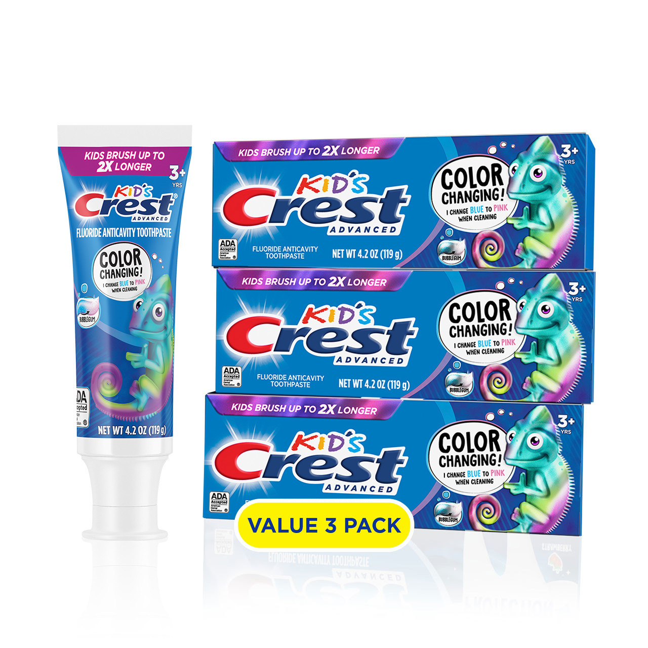 Oral-B Crest Kids Enamel + Cavity Protection Bunter Hvide Blå | DK_OB56453