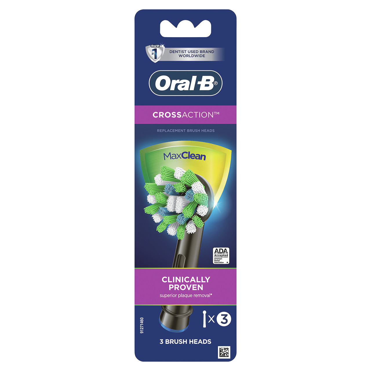 Oral-B CrossAction Andre Børstehoveder Sort | DK_OB40649