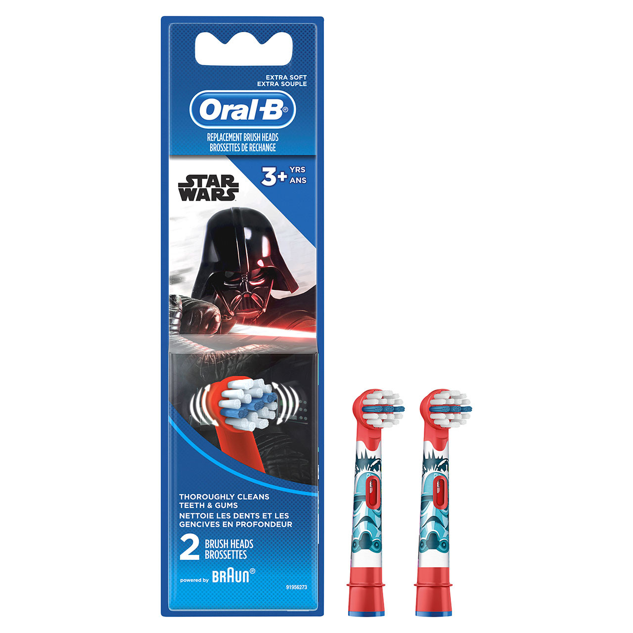 Oral-B Extra Soft Replacement STAR WARS Udskiftningsbørstehoveder Rød | DK_OB77425