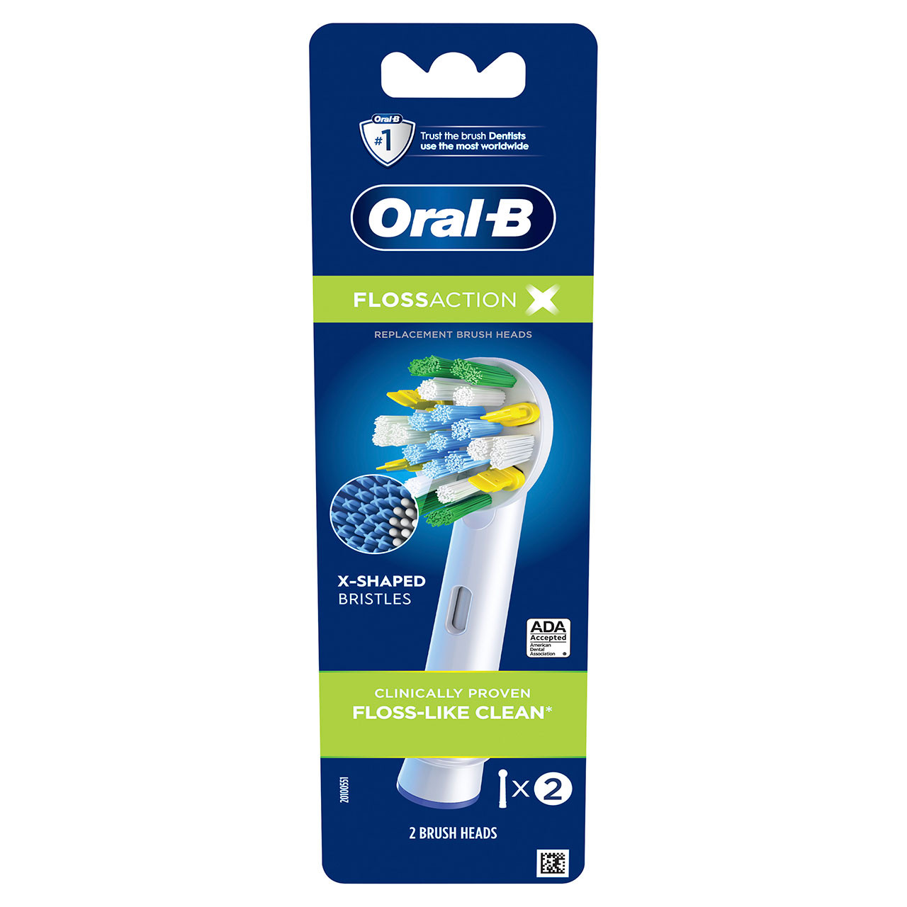 Oral-B FlossAction X-Filament Andre Børstehoveder Hvide | DK_OB89932