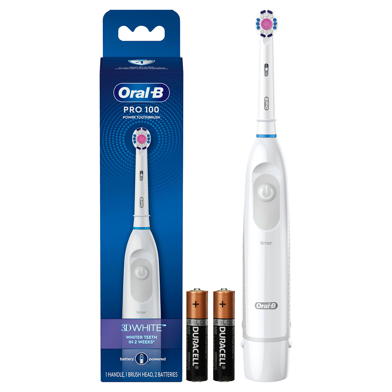 Oral-B Pro 100 3d Pro-serien Hvide | DK_OB39749