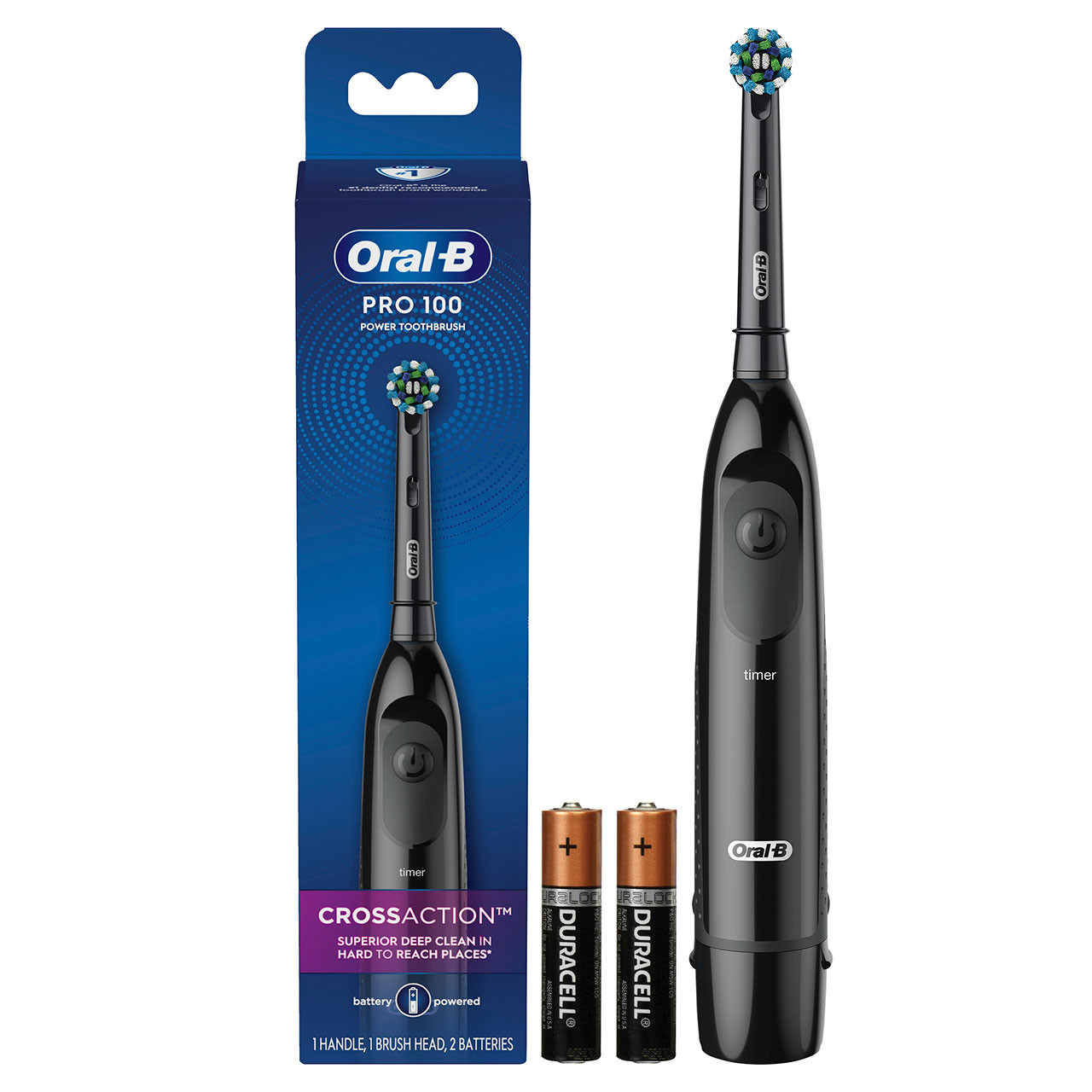 Oral-B Pro 100 Crossaction Pro-serien Sort | DK_OB37502