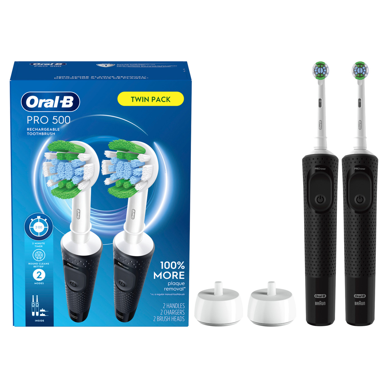 Oral-B Pro 500 Rechargeable Pro-serien Sort | DK_OB41298