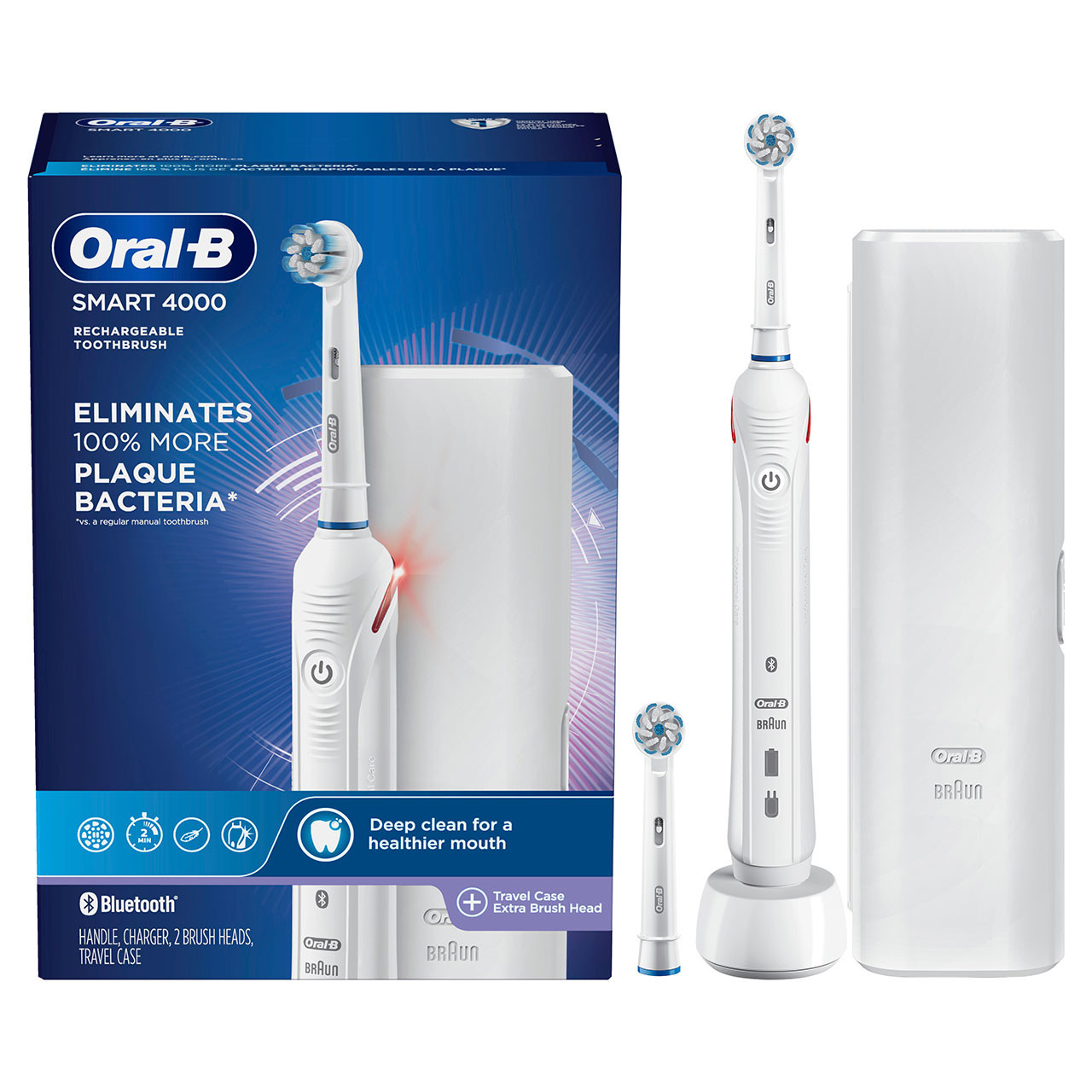 Oral-B Smart 4000 Rechargeable Smart-serie Hvide | DK_OB32036