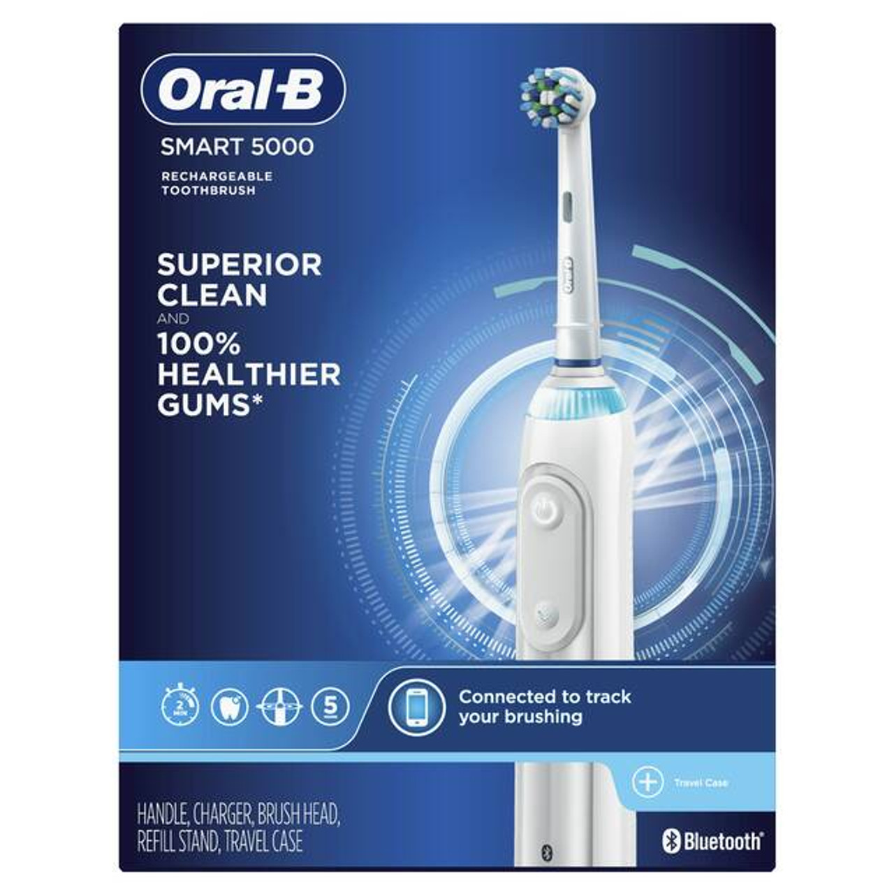 Oral-B Smart 5000 with Bluetooth Smart-serie Hvide | DK_OB19574