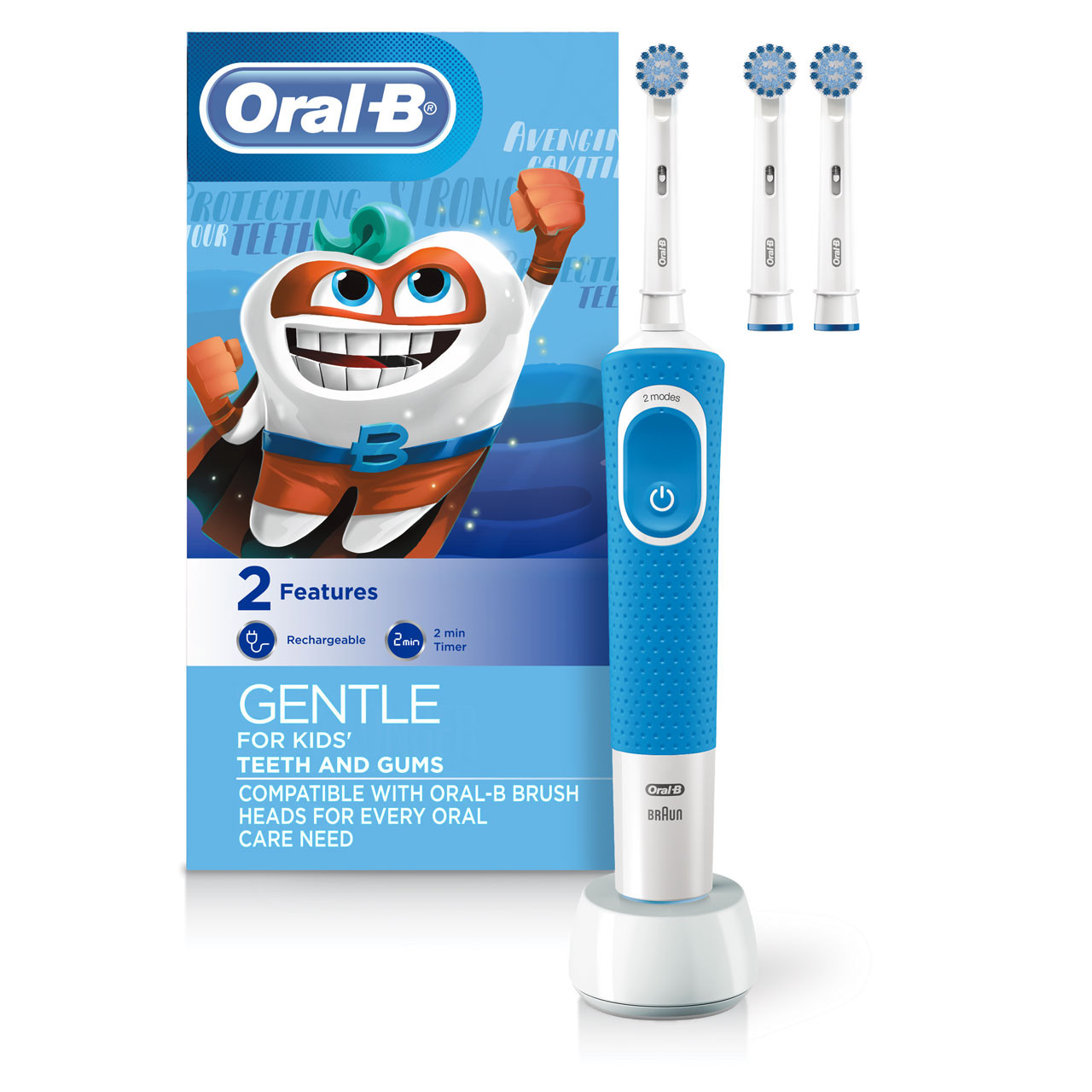 Oral-B Supertooth Kids Bunter Blå | DK_OB13251