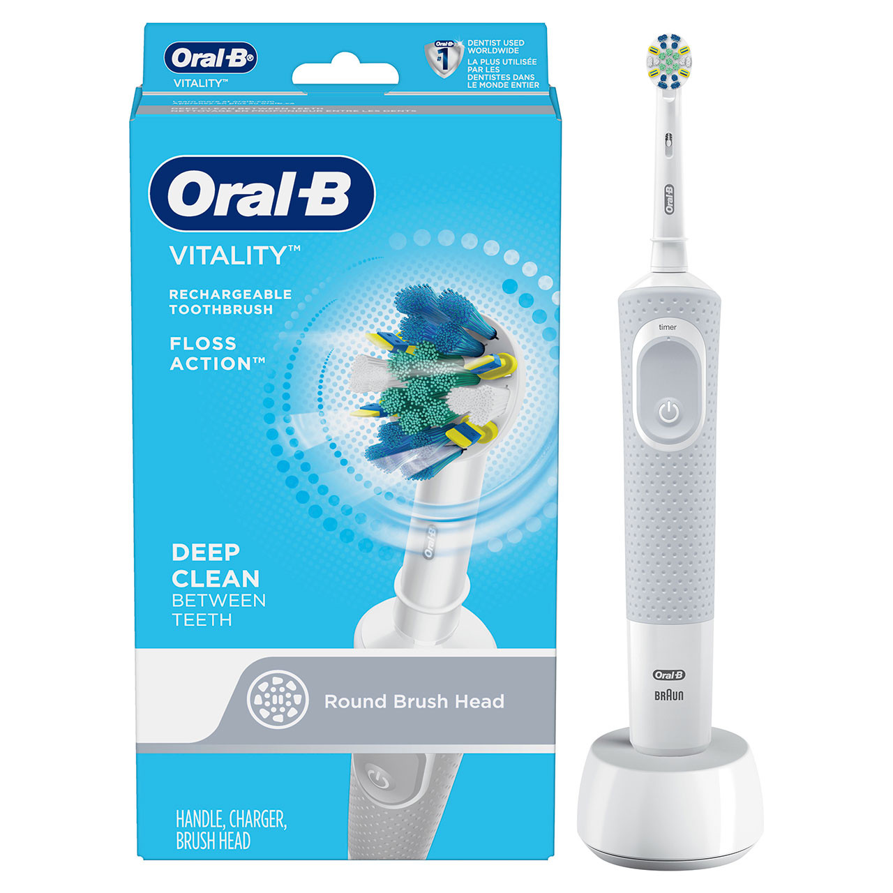 Oral-B Vitality Floss Action Pro-serien Hvide | DK_OB47789