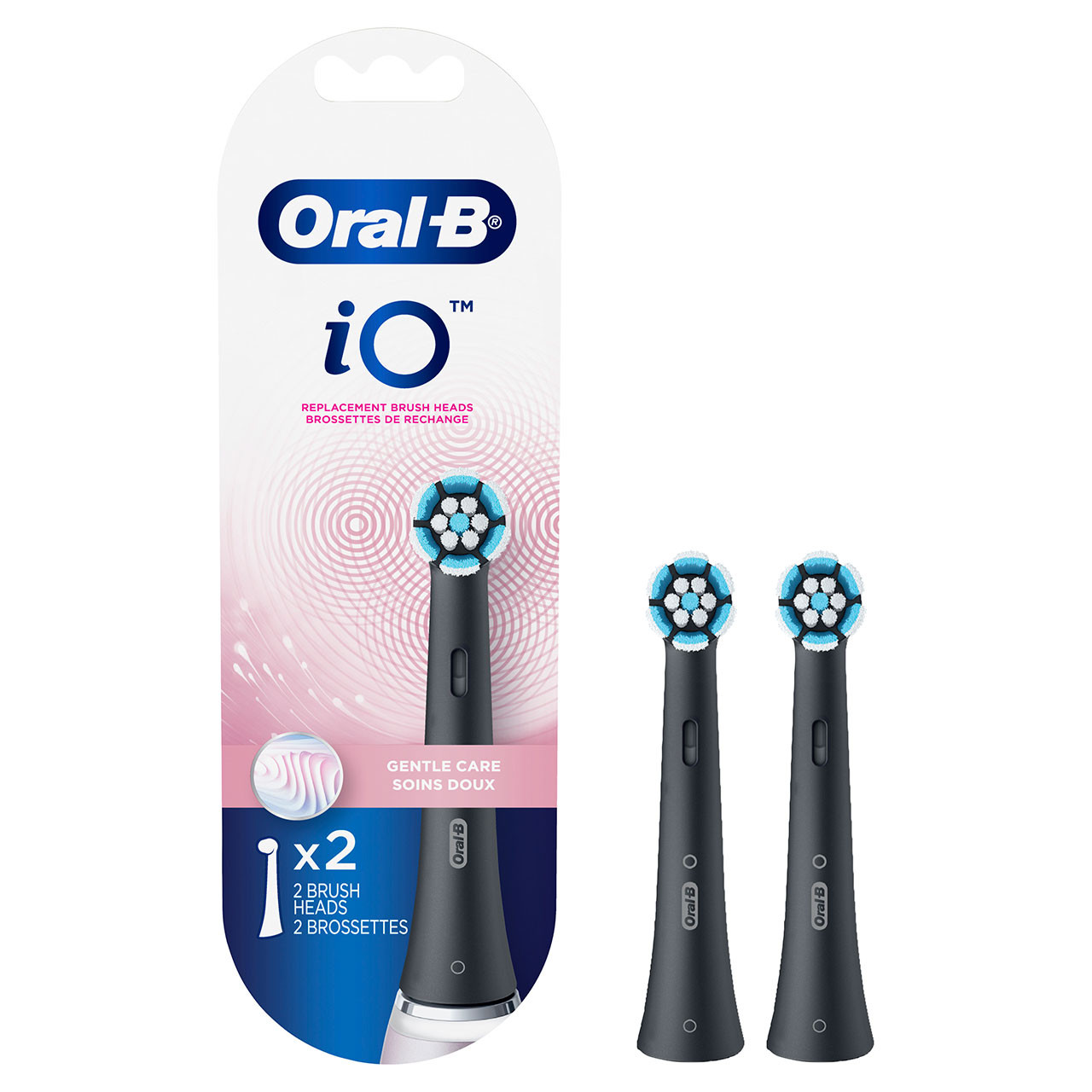 Oral-B iO Gentle Care iO Børstehoveder Sort | DK_OB77345