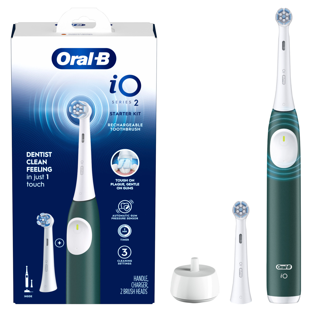 Oral-B iO Series 2 Rechargeable iO-serien Grøn | DK_OB32184