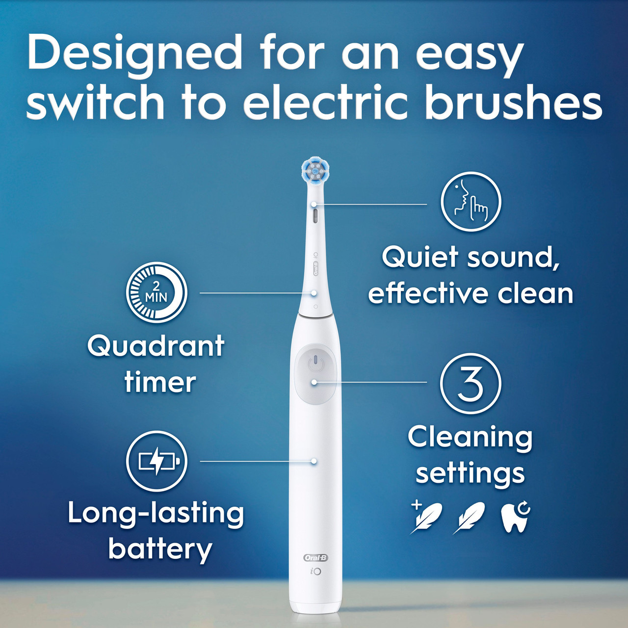 Oral-B iO Series 2 Rechargeable iO-serien Hvide | DK_OB84699