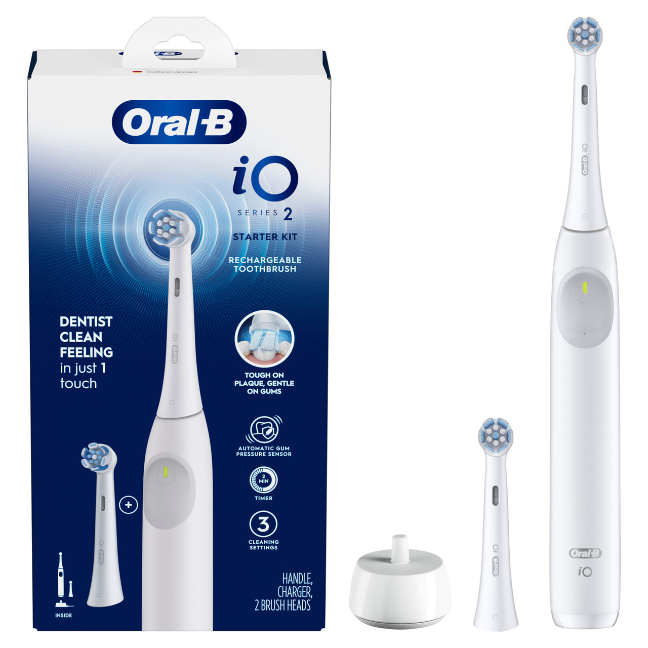 Oral-B iO Series 2 Rechargeable iO-serien Hvide | DK_OB84699