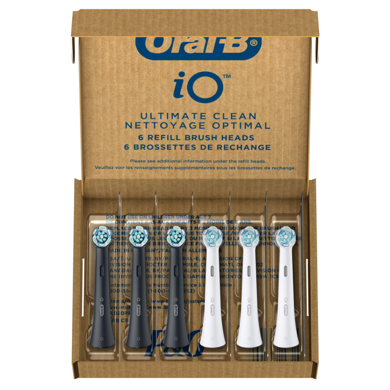 Oral-B iO Ultimate Clean iO Børstehoveder Hvide Sort | DK_OB41841